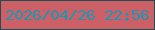 文字の大きさ：1、枠の色：1d4f50、背景の色：cc6066、文字の色：1997b4 無料ブログパーツのブログ時計