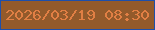 文字の大きさ：1、枠の色：1d4fab、背景の色：935a2b、文字の色：e17f44 無料ブログパーツのブログ時計