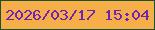 文字の大きさ：2、枠の色：1d512d、背景の色：f6ae49、文字の色：6f24b2 無料ブログパーツのブログ時計