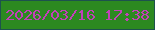 文字の大きさ：1、枠の色：1d524d、背景の色：2c8920、文字の色：c340b8 無料ブログパーツのブログ時計