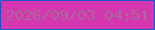 文字の大きさ：1、枠の色：1d54c8、背景の色：d437b0、文字の色：a9689c 無料ブログパーツのブログ時計