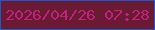 文字の大きさ：5、枠の色：1d57cc、背景の色：6a1b33、文字の色：bd227c 無料ブログパーツのブログ時計