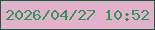 文字の大きさ：1、枠の色：1d593d、背景の色：e3b1cb、文字の色：2d9853 無料ブログパーツのブログ時計