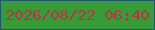 文字の大きさ：2、枠の色：1d5969、背景の色：379b37、文字の色：b43643 無料ブログパーツのブログ時計