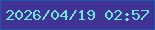 文字の大きさ：1、枠の色：1d59ab、背景の色：403395、文字の色：6aeadd 無料ブログパーツのブログ時計
