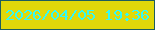 文字の大きさ：3、枠の色：1d5d5f、背景の色：e0d80a、文字の色：34f9f5 無料ブログパーツのブログ時計