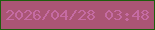 文字の大きさ：1、枠の色：1d5e0d、背景の色：aa5575、文字の色：c56ba3 無料ブログパーツのブログ時計