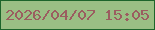 文字の大きさ：4、枠の色：1d652b、背景の色：9abf84、文字の色：9b5d60 無料ブログパーツのブログ時計