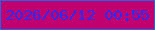 文字の大きさ：2、枠の色：1d65ea、背景の色：c0016f、文字の色：2929fc 無料ブログパーツのブログ時計
