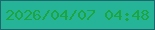 文字の大きさ：3、枠の色：1d676c、背景の色：25b497、文字の色：1ca63f 無料ブログパーツのブログ時計