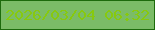文字の大きさ：1、枠の色：1d6b0c、背景の色：7bbc67、文字の色：87c90f 無料ブログパーツのブログ時計