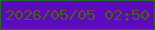 文字の大きさ：1、枠の色：1d6b25、背景の色：5d09bf、文字の色：486204 無料ブログパーツのブログ時計