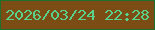 文字の大きさ：2、枠の色：1d6f2e、背景の色：7b4d15、文字の色：59d18b 無料ブログパーツのブログ時計