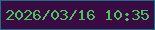 文字の大きさ：3、枠の色：1d6f86、背景の色：390b42、文字の色：49c45f 無料ブログパーツのブログ時計