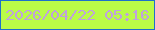 文字の大きさ：4、枠の色：1d70cb、背景の色：bafb47、文字の色：c0a1dd 無料ブログパーツのブログ時計