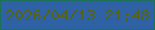 文字の大きさ：5、枠の色：1d715a、背景の色：2e62a4、文字の色：586310 無料ブログパーツのブログ時計