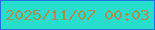 文字の大きさ：1、枠の色：1d74e0、背景の色：27ddcb、文字の色：a59054 無料ブログパーツのブログ時計