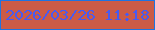 文字の大きさ：1、枠の色：1d74e2、背景の色：cb5b47、文字の色：485af1 無料ブログパーツのブログ時計
