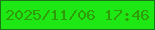 文字の大きさ：3、枠の色：1d7519、背景の色：1ee813、文字の色：309b08 無料ブログパーツのブログ時計