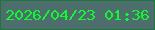 文字の大きさ：2、枠の色：1d773b、背景の色：4e6e6e、文字の色：11f930 無料ブログパーツのブログ時計