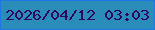 文字の大きさ：4、枠の色：1d77e4、背景の色：2a8cb8、文字の色：290761 無料ブログパーツのブログ時計