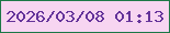 文字の大きさ：3、枠の色：1d7847、背景の色：f7d5f1、文字の色：64339a 無料ブログパーツのブログ時計