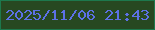 文字の大きさ：2、枠の色：1d784d、背景の色：274821、文字の色：5c71e6 無料ブログパーツのブログ時計