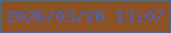 文字の大きさ：1、枠の色：1d7ab1、背景の色：8d5126、文字の色：4164c8 無料ブログパーツのブログ時計