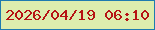 文字の大きさ：1、枠の色：1d7bb0、背景の色：dcedae、文字の色：b61314 無料ブログパーツのブログ時計