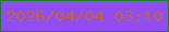 文字の大きさ：3、枠の色：1d7c29、背景の色：904df3、文字の色：bf663a 無料ブログパーツのブログ時計