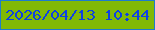 文字の大きさ：4、枠の色：1d7ccd、背景の色：81b905、文字の色：0d41e3 無料ブログパーツのブログ時計