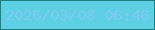 文字の大きさ：2、枠の色：1d8082、背景の色：5ed0e4、文字の色：7dcaf4 無料ブログパーツのブログ時計