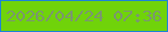 文字の大きさ：5、枠の色：1d83d7、背景の色：70d30a、文字の色：7a986d 無料ブログパーツのブログ時計
