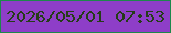 文字の大きさ：3、枠の色：1d884c、背景の色：8e3ec8、文字の色：253d18 無料ブログパーツのブログ時計