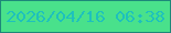 文字の大きさ：5、枠の色：1d8879、背景の色：49e18b、文字の色：1ec1bc 無料ブログパーツのブログ時計