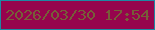 文字の大きさ：5、枠の色：1d88a3、背景の色：96044d、文字の色：765f38 無料ブログパーツのブログ時計