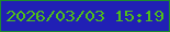 文字の大きさ：1、枠の色：1d8b2d、背景の色：2120b5、文字の色：50bf19 無料ブログパーツのブログ時計
