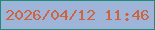 文字の大きさ：3、枠の色：1d8b78、背景の色：9fb4d9、文字の色：cc653e 無料ブログパーツのブログ時計
