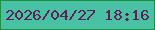 文字の大きさ：5、枠の色：1d8f3f、背景の色：49c1a4、文字の色：612055 無料ブログパーツのブログ時計