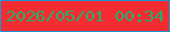 文字の大きさ：5、枠の色：1d92d2、背景の色：f32c32、文字の色：28ad6a 無料ブログパーツのブログ時計
