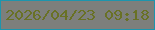 文字の大きさ：5、枠の色：1d95ad、背景の色：7d7f7c、文字の色：697125 無料ブログパーツのブログ時計
