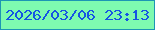 文字の大きさ：5、枠の色：1d95b4、背景の色：7efab0、文字の色：1555e3 無料ブログパーツのブログ時計