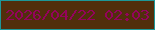 文字の大きさ：4、枠の色：1d9798、背景の色：512e0c、文字の色：94035c 無料ブログパーツのブログ時計