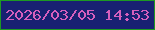 文字の大きさ：2、枠の色：1d9923、背景の色：182172、文字の色：d65fbd 無料ブログパーツのブログ時計