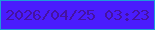 文字の大きさ：3、枠の色：1d9bd9、背景の色：4a1cfd、文字の色：4513a1 無料ブログパーツのブログ時計