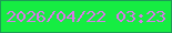 文字の大きさ：2、枠の色：1d9c55、背景の色：16ed42、文字の色：da78e9 無料ブログパーツのブログ時計