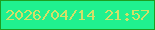 文字の大きさ：3、枠の色：1d9e21、背景の色：20f18f、文字の色：d3df68 無料ブログパーツのブログ時計