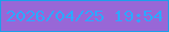 文字の大きさ：4、枠の色：1d9feb、背景の色：9867d7、文字の色：2fa7ff 無料ブログパーツのブログ時計
