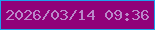 文字の大きさ：4、枠の色：1da0ed、背景の色：900079、文字の色：ba86c9 無料ブログパーツのブログ時計
