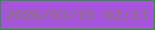 文字の大きさ：4、枠の色：1da11a、背景の色：a754dc、文字の色：897a71 無料ブログパーツのブログ時計